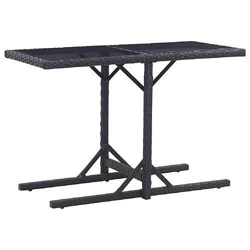 vidaXL Table de jardin Noir 46452