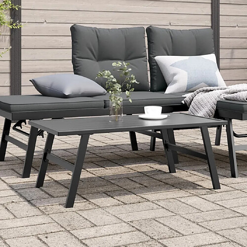 vidaXL Table basse de jardin - Noir