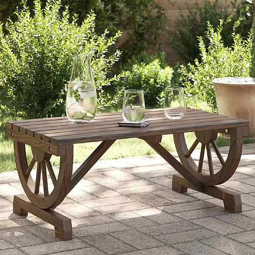 vidaXL Table basse de jardin 90x50x40 cm - Bois de sapin