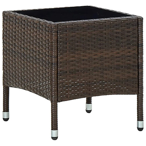 vidaXL Table de jardin 40x40x45 cm - Marron