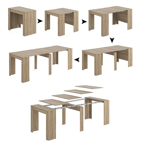 Alter Console extensible rectangulaire - Marron