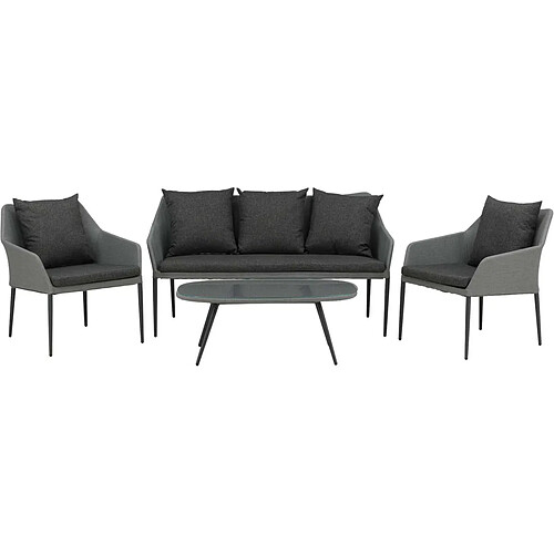 Venture home salon de jardin 5 places - Gris foncé
