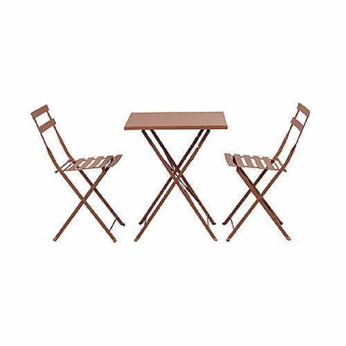 Mes Table de jardin carrée 2 places - Terracotta