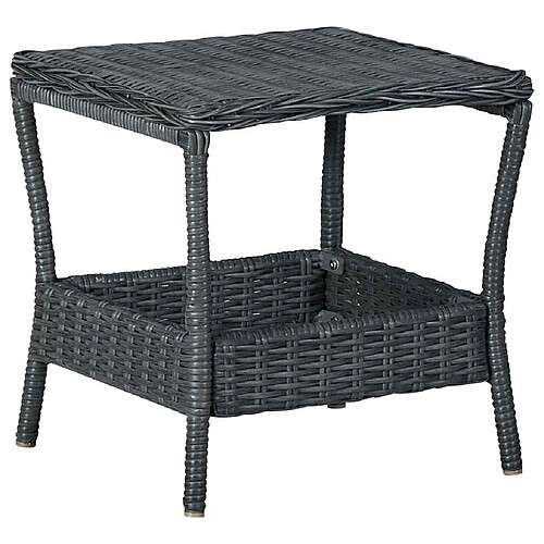 vidaXL Table de jardin - Gris foncé - 45x45x46.5 cm