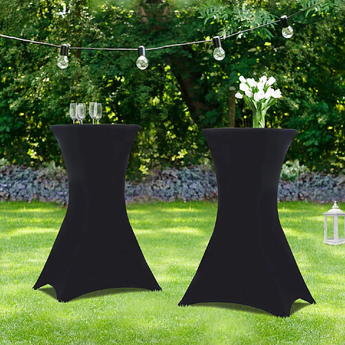 Idmarket MARKET Lot tables pliantes 105 CM + housses