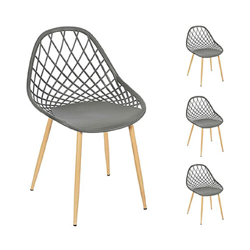Mes Chaises de jardin Mally - Gris et naturel