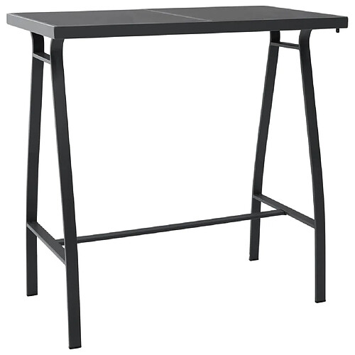 vidaXL Table de bar Noir