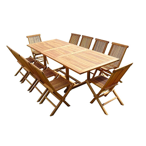 C&l jardin table de jardin teck - Marron