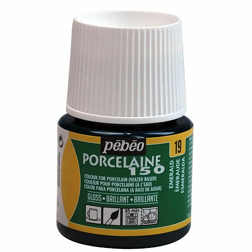 Pébéo Peinture porcelaine brillante - Vert émeraude - 45 ml