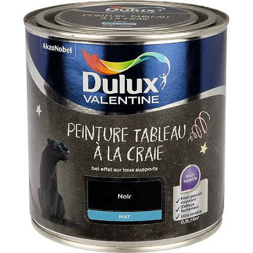 Dulux Valentine Peinture Tableau à la Craie - Noir 500 ml