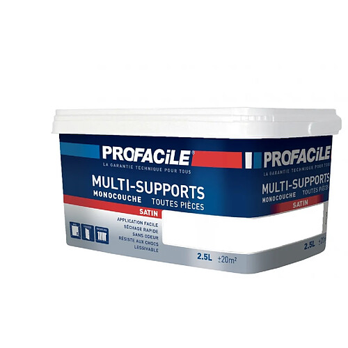 Profacile Peinture Intérieure Satin - Blanc 2.5L
