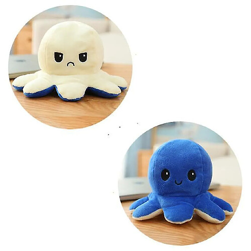 Peluche pieuvre réversible - Blanc