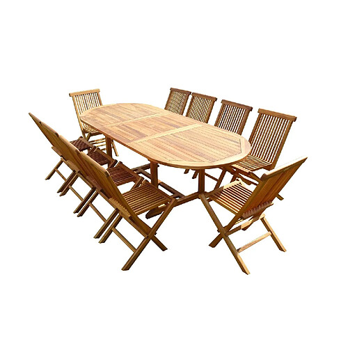 C&l jardin table de jardin ovale - Marron