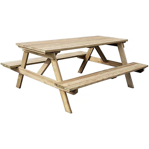 Habitat Et Jardin Table adulte pique-nique [ ]Gardenia[ ] - 180 x 150 x 75 cm - 6/8 personnes