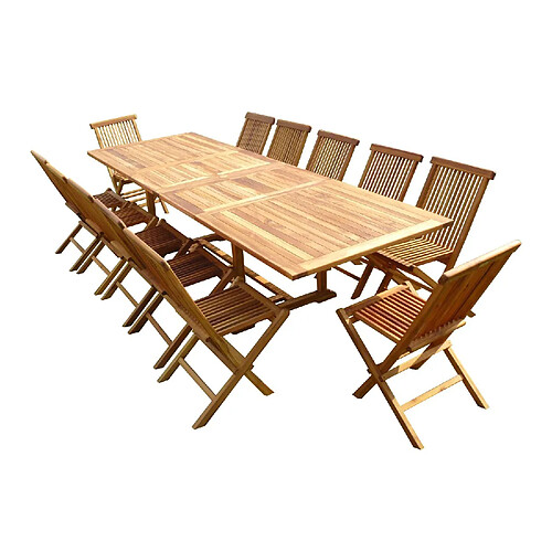 C&l jardin table de jardin teck - Marron