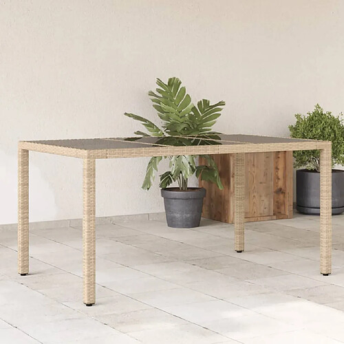 VidaXL Beige - Table de jardin Verre