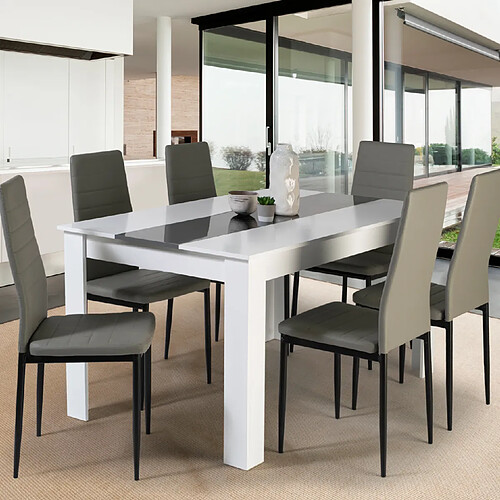 IDMARKET Ensemble Table GEORGIA et Chaises ROMANE