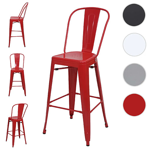 Mendler tabourets de bar métal - Rouge