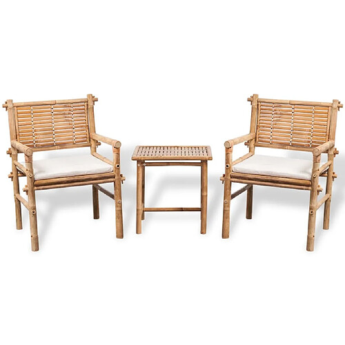 VIDAXL Mobilier de bistro 3 pcs - Bambou