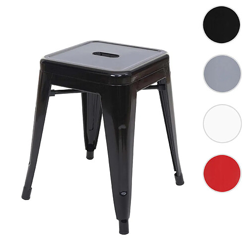 Mendler tabouret design métal - Noir