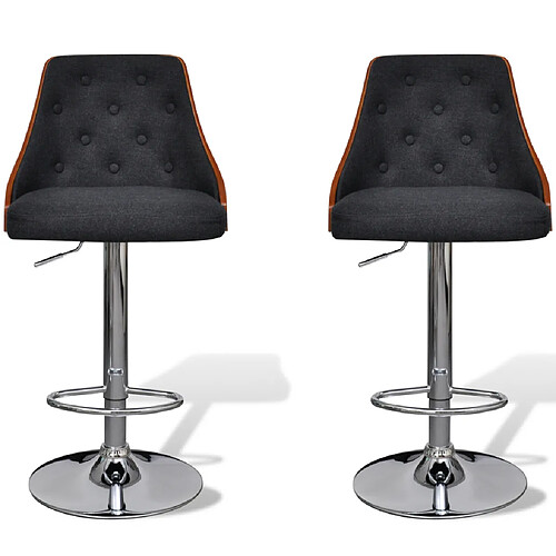 Helloshop26 Tabourets de bar - Brun