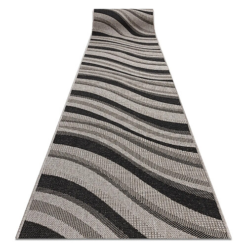 RUGSX Tapis de Couloir SIZAL FLOORLUX Noir 120x1350 cm