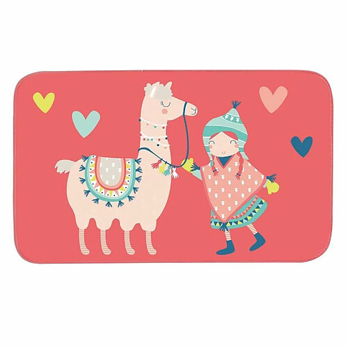 Paris prix Lama et fille - 75 x 45 cm - Rose