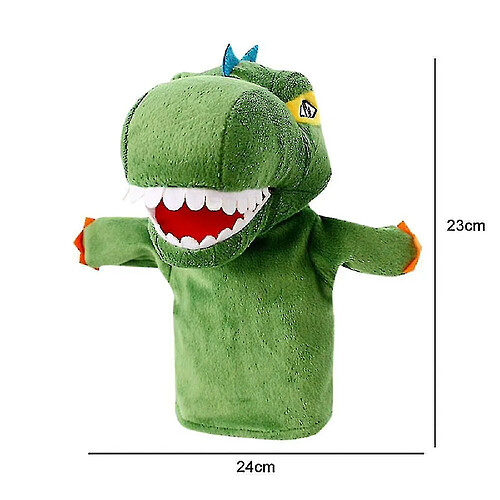 Marionnette à Main Dinosaure DRESSOOS - Peluche Verte 30 Cm, Jouet Interactif Pour Enfants, Histoires Et Jeux Créatifs - 8