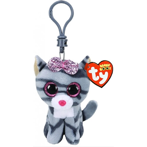 Ty peluche interactive chat porte-clés Kiki - Gris