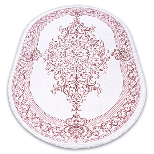 RUGSX Tapis Acrylique Dizayn 142 - Ivoire Rose
