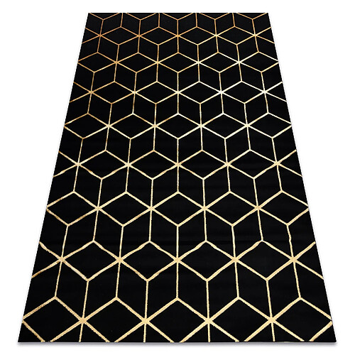 RUGSX Tapis moderne 3D GLOSS 409C - Noir/Or 240x330 cm