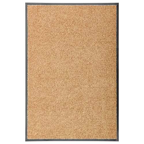 vidaXL Paillasson Lavable Crème