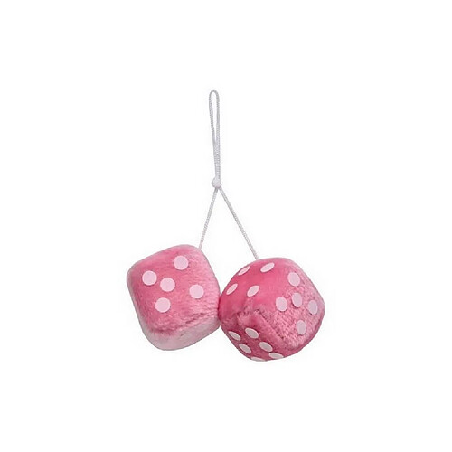 Carpoint Dés en peluche pour rétroviseur - Rose