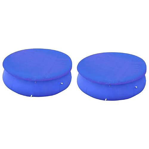 vidaXL Couvertures de piscines rondes hors sol de 360-367 cm 2 pcs