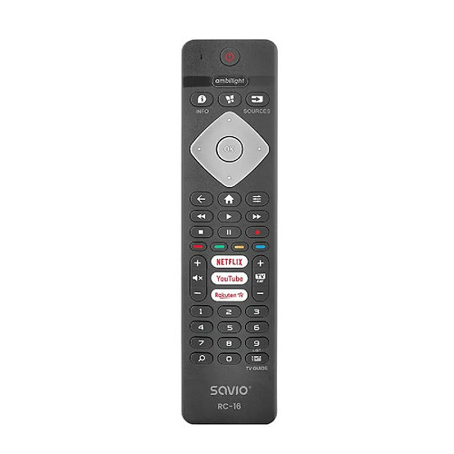 Savio Télécommande universelle TV - Noir