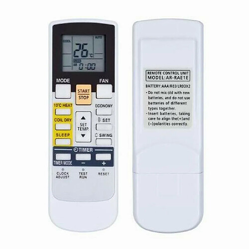 Télécommande de remplacement clim Fujitsu AR-RAE1E