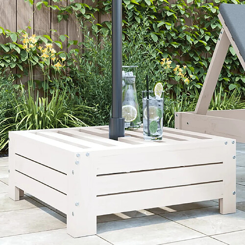 vidaXL Couvercle base parasol - Blanc