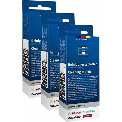 Bosch pastilles de nettoyage café - Lot de 3