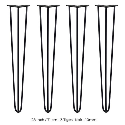 Monstershop Pieds de table épingle à cheveux