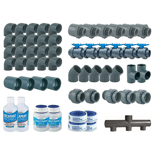 Aquazendo Kit Plomberie Piscine 10x5 m