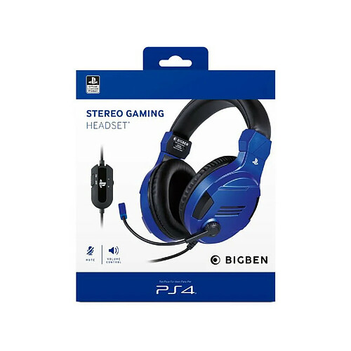 Nacon Casque Gaming BigBen PS4 - Bleu