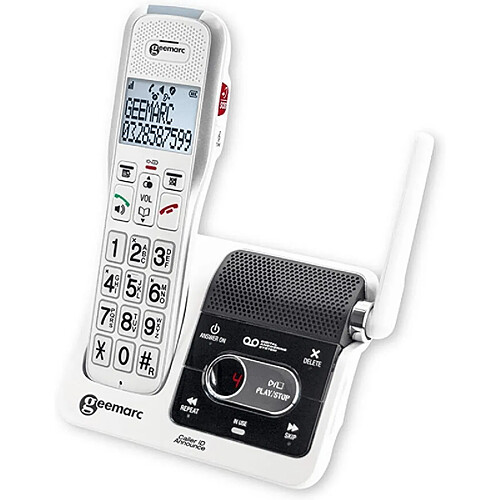 Geemarc téléphone fixe sans fil - Blanc
