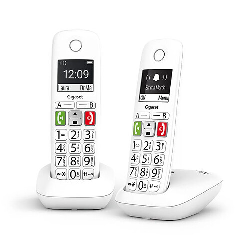 Gigaset téléphone fixe sans fil senior - Blanc
