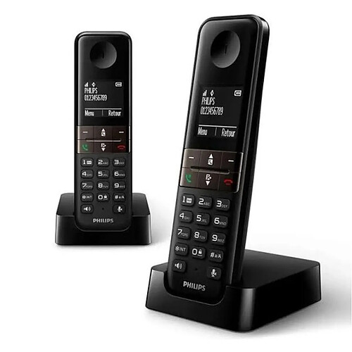 Philips téléphone fixe sans fil - Noir