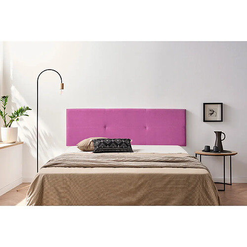 Tête de Lit Tapisée ALMA Aqualine 100x50x5 cm - Fuchsia - Moonia