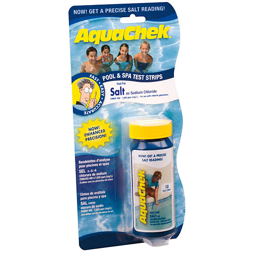 10 bandelettes test pour chlorure de sodium - AQUASEL - White - AQUACHEK