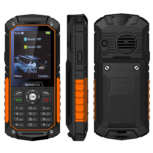 Yonis téléphone portable - Orange et noir