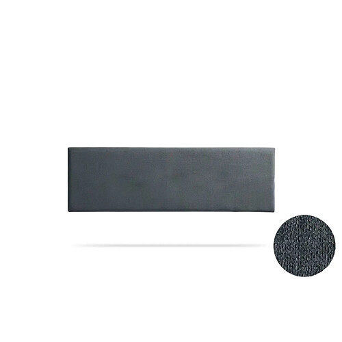 Tête de Lit Tapisée NOVA Aqualine 115x50x5 cm - Gris Foncé - Moonia