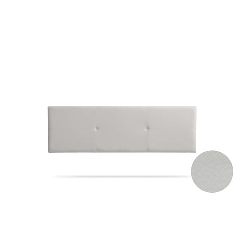Tête de Lit Tapisée ALMA Simili cuir 115x50x5 cm - Gris Clair - Moonia