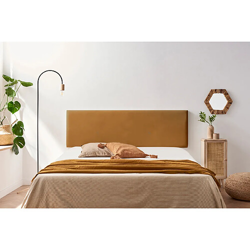 Tête de Lit Tapisée NOVA Simili cuir 115x50x5 cm - Marron Clair - Moonia